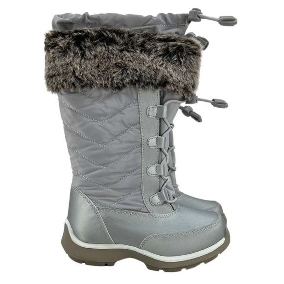 Lands’ End | Girl's Snowflake Winter Boots | Silver | Size 11 - Picture 5 of 6